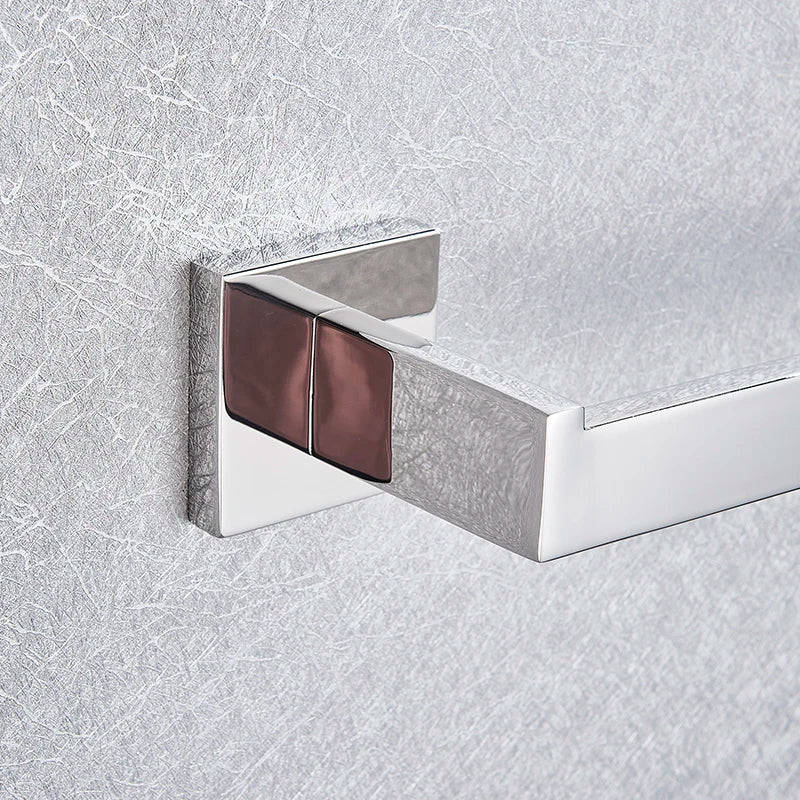 Bathroom Hardware Chrome Robe Hook Towel Rail Bar Rack Bar Shelf Tissue Paper Holder Toothbrush Holder Bathroom Accessories