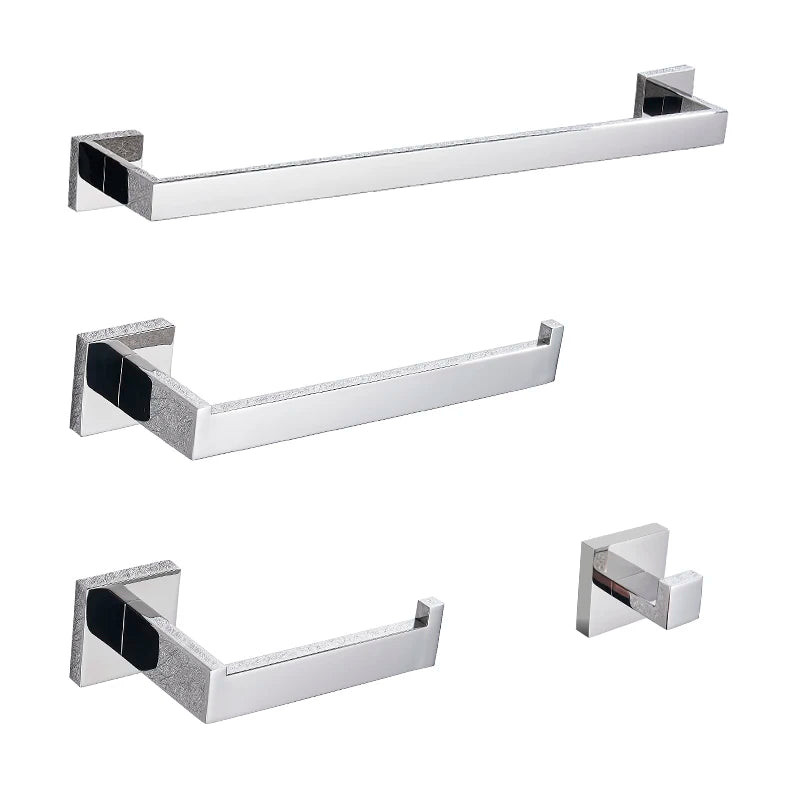 Bathroom Hardware Chrome Robe Hook Towel Rail Bar Rack Bar Shelf Tissue Paper Holder Toothbrush Holder Bathroom Accessories