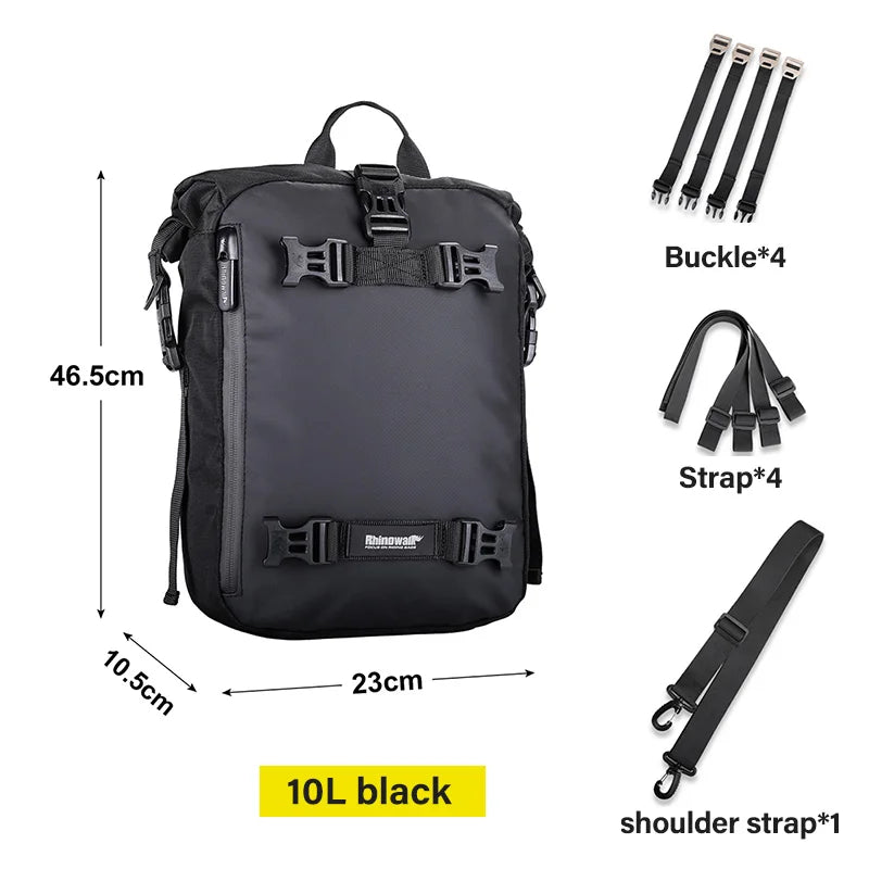 Motorbike Motorcycle Luggage Pack Multi-Function Waterproof Motocross Rear Seat Bag 10L 20L 30L Outdoor Riding Backpack