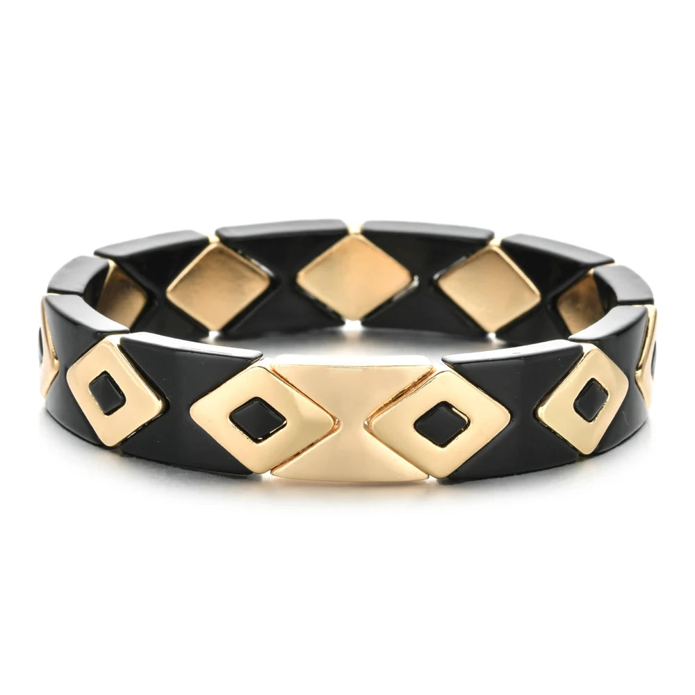 New Fashion Women's Beaded Enamel Stretch Bracelet femme boho bileklik pulseira bransoletki damskie bracelets