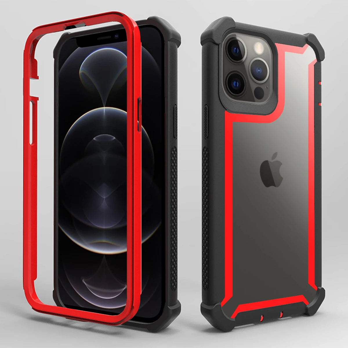 Transparent Phone Case For iPhone 15 14 13 12 11 16 Pro XS XR 7 8 Plus SE 2022 Hybrid Rugged Anti Shock Doom Armor Cover Cases