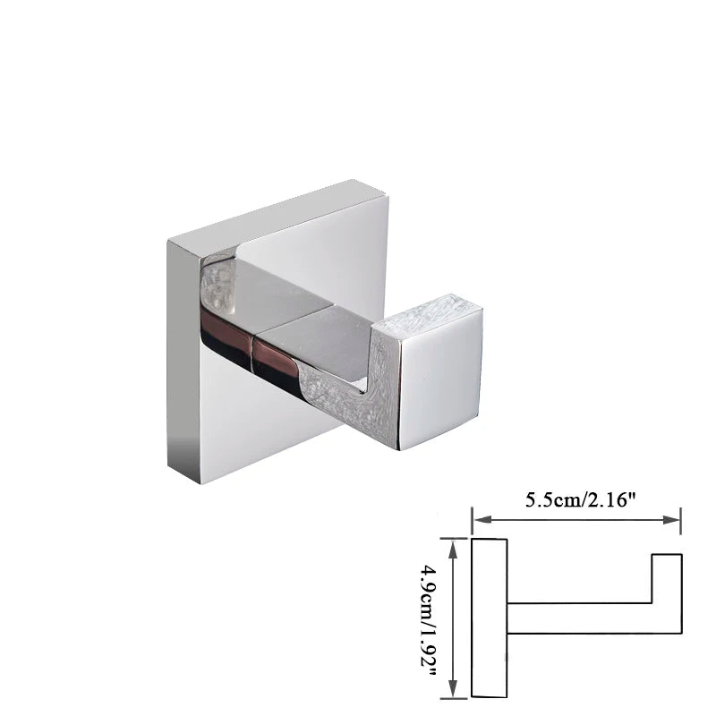 Bathroom Hardware Chrome Robe Hook Towel Rail Bar Rack Bar Shelf Tissue Paper Holder Toothbrush Holder Bathroom Accessories