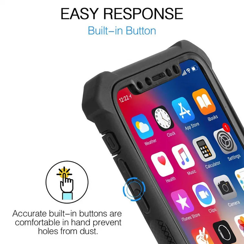 Transparent Phone Case For iPhone 15 14 13 12 11 16 Pro XS XR 7 8 Plus SE 2022 Hybrid Rugged Anti Shock Doom Armor Cover Cases