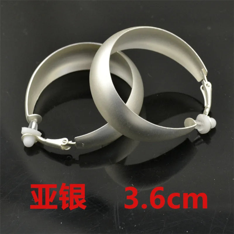 Clip On Earrings for Women No ear holes to wear Painless Not allergic Big Circle C-shaped Exaggerated Personality Trendy Fashion