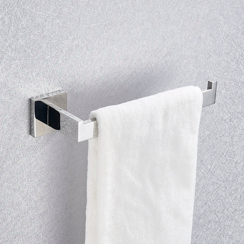 Bathroom Hardware Chrome Robe Hook Towel Rail Bar Rack Bar Shelf Tissue Paper Holder Toothbrush Holder Bathroom Accessories