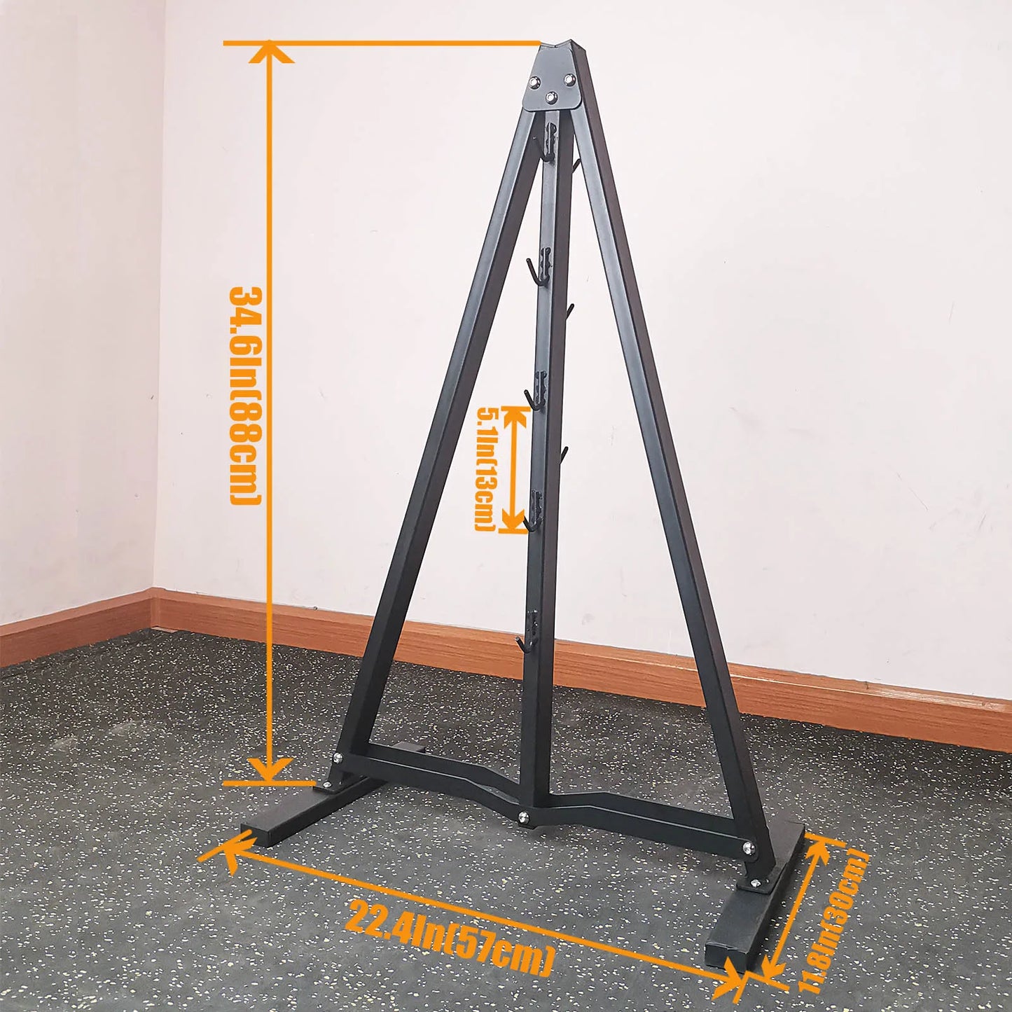 Detachable Floor/Wall Style Fitness Equipment Accessories Handle Placement Rack Gym Resistance Belt Storage Rack Space Saving