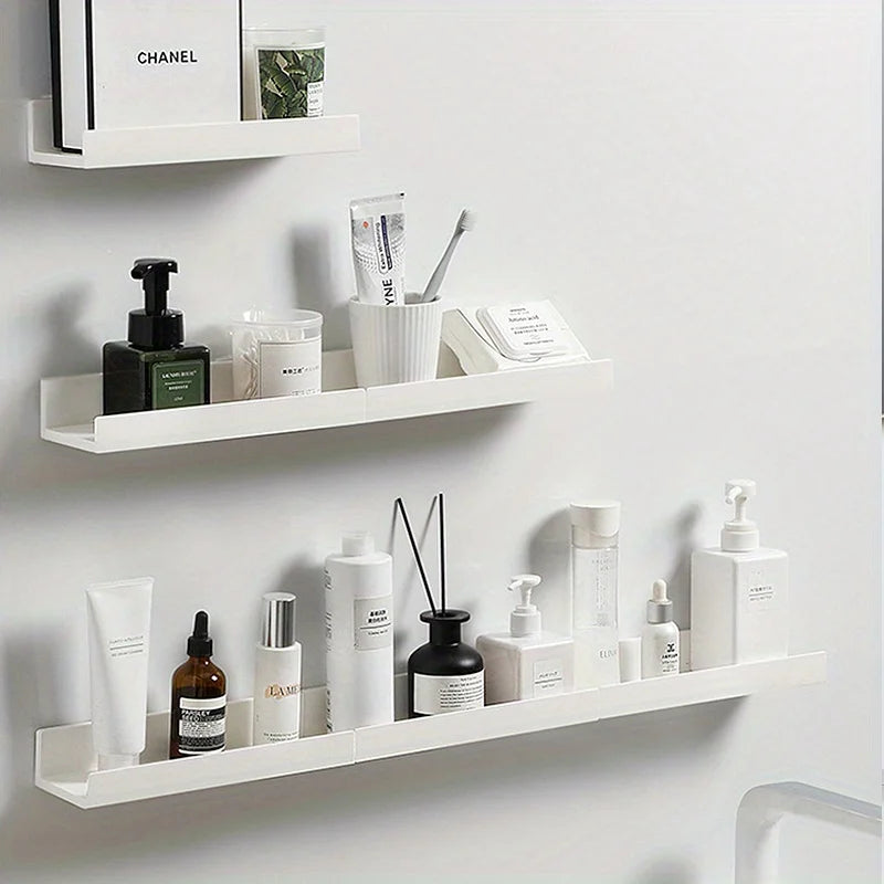 Bathroom Shelf Makeup Storage Organizer Rack Self Adhesive No-drill Shelves Wall Shampoo Rack Shower Shelf
