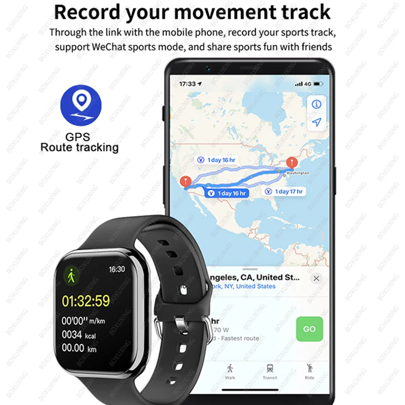 2024 New Smart Watch Women Ultra Series 8 GPS NFC Smartwatch Men BT Call Waterproof Wireless Charging 2.05 inch Screen Watch 9