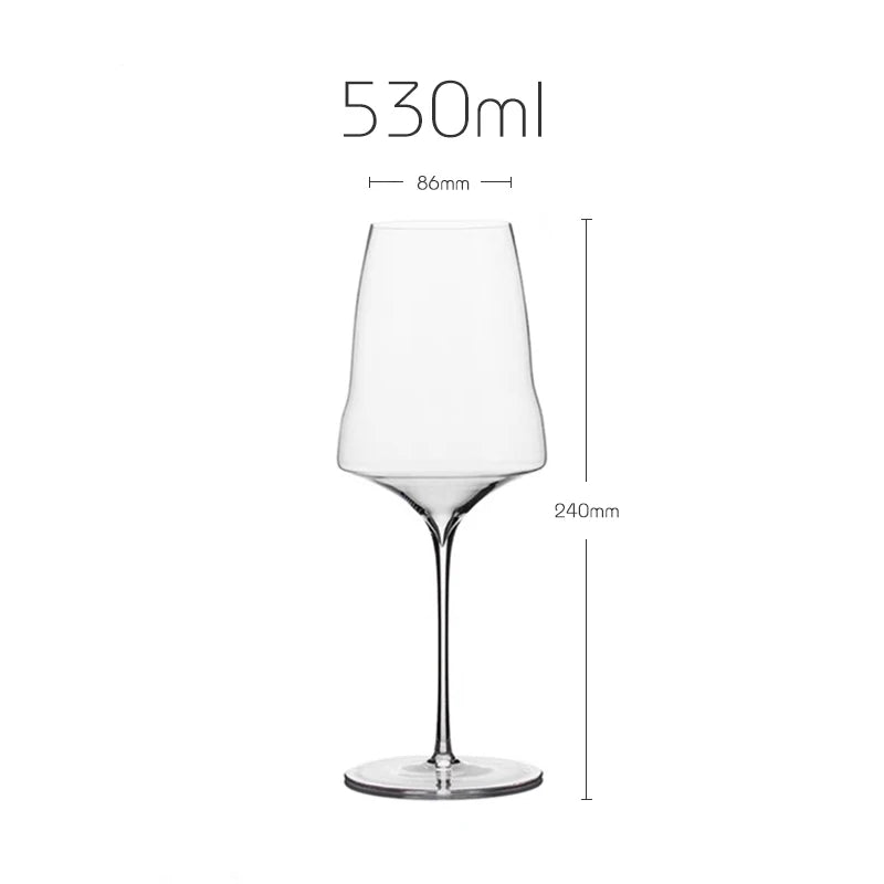 Thin Crystal White Wine Glass, Champagne Sweet, New Craft, Handmade, Not Bubble, Perfect Flawless Goblet