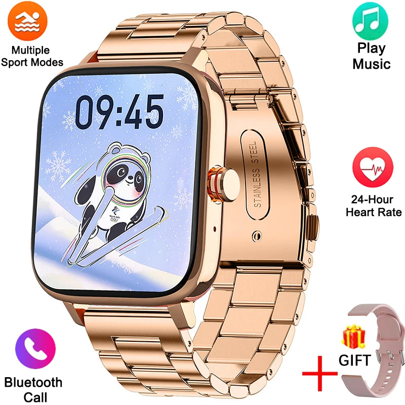New Smart Watch Women Custom Dial Smartwatch For Android IOS Waterproof Bluetooth calling Music Watches Full Touch Lady Watch