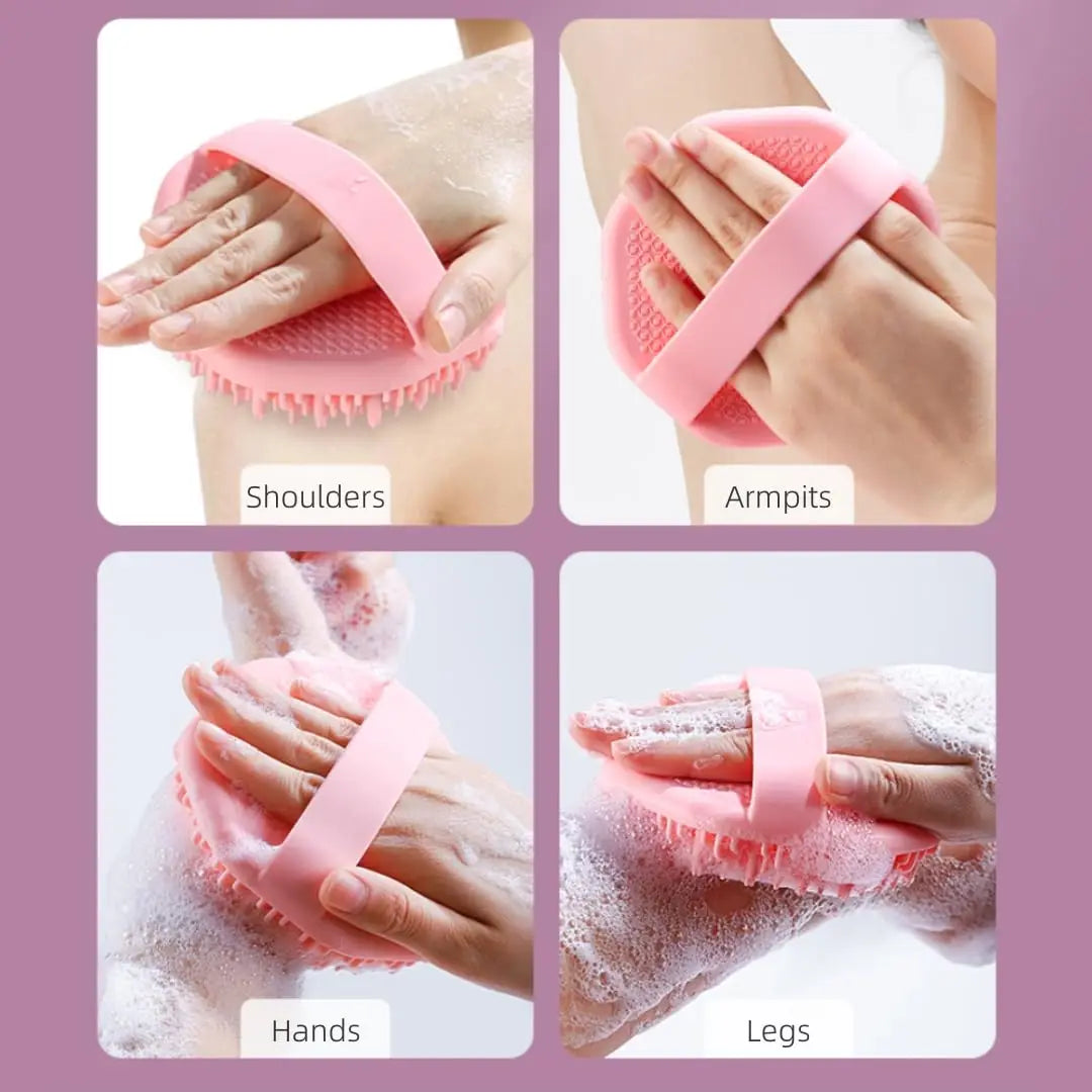 Scrub silicone body scrubber, Sensitive skin exfoliator Body scrubber, Body scrub, Shower silicone bath brush, charcoal