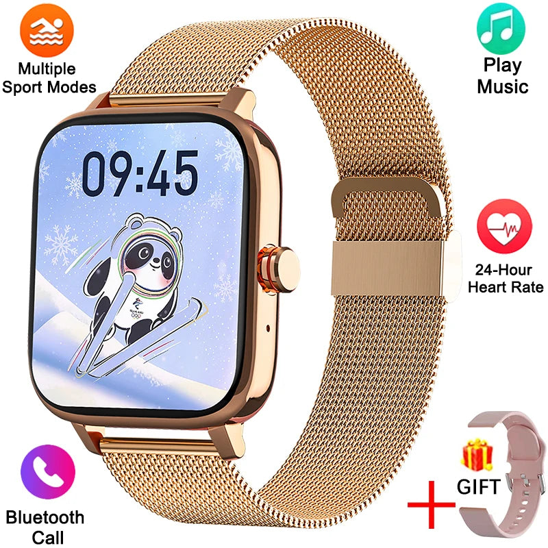 New Smart Watch Women Custom Dial Smartwatch For Android IOS Waterproof Bluetooth calling Music Watches Full Touch Lady Watch