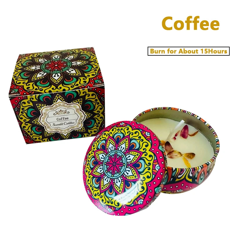 Vintage Scented Candles Soy Flower Fragrance Scent Candle Wedding Ceremony Birthday Gifts Home Decoration Air Purification
