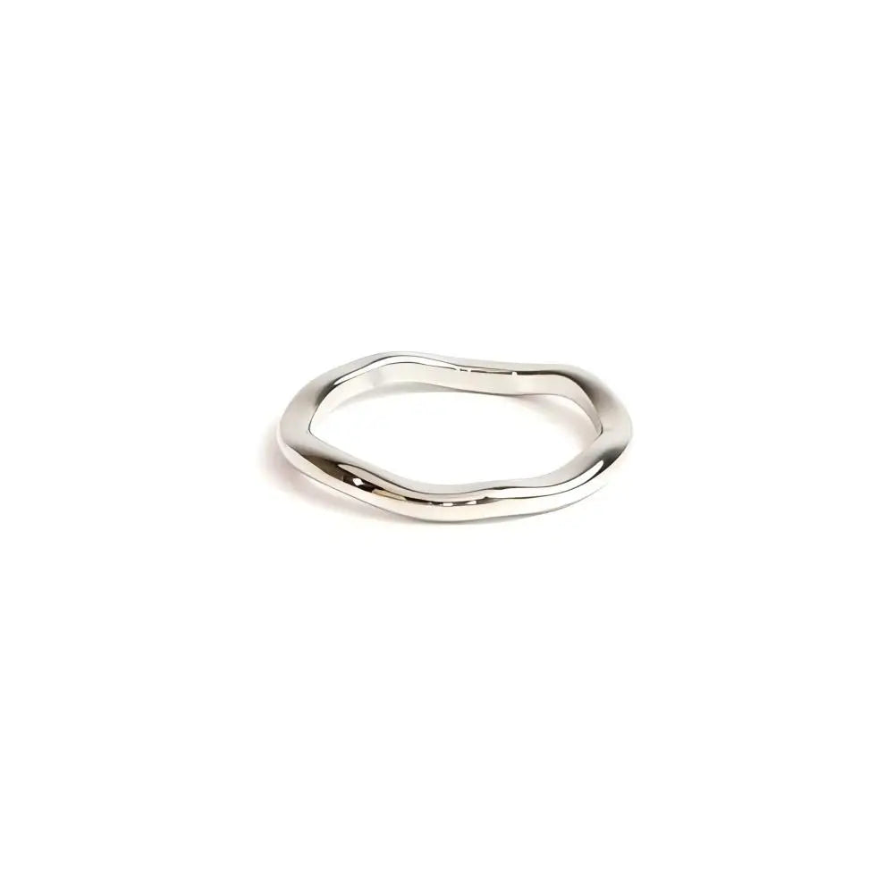 Ripple Stainless Steel Rings For women Gold Color Chunky Band Stackable Silver Stacking Irregular Wave Minimalist Jewelry Set