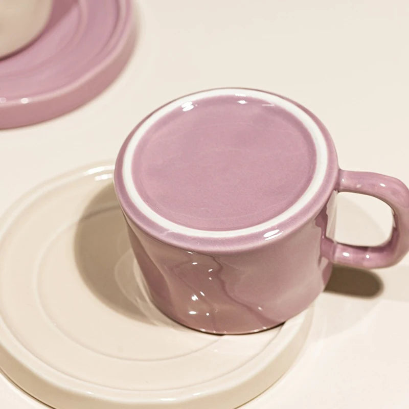 Ceramic Mugs Cute Coffee Cups and Saucers Creative Exquisite Afternoon teacup Breakfast Milk Mug Girl Gift Coffee Cup Water cups