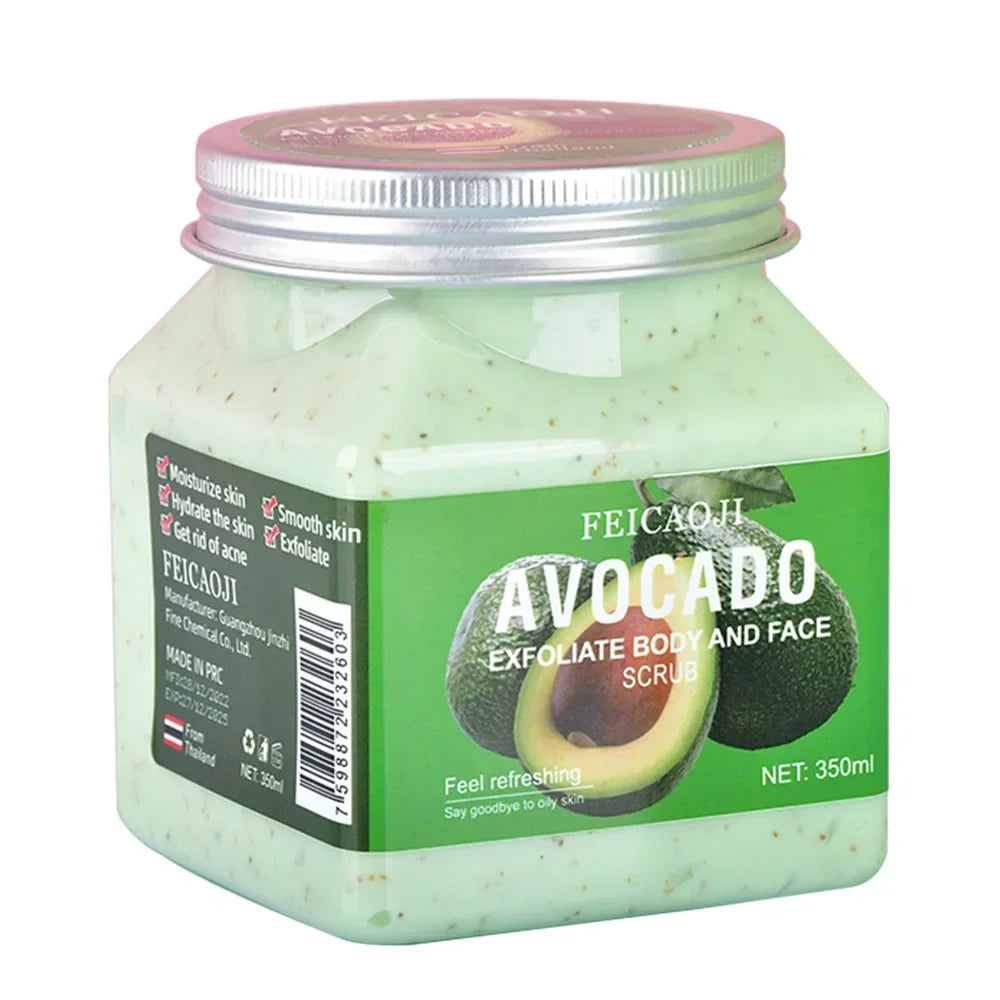 Body Fragrance Scrub 350ML Exfoliating Bodyscrub Bath Salt Rice Shower Gel Coffee