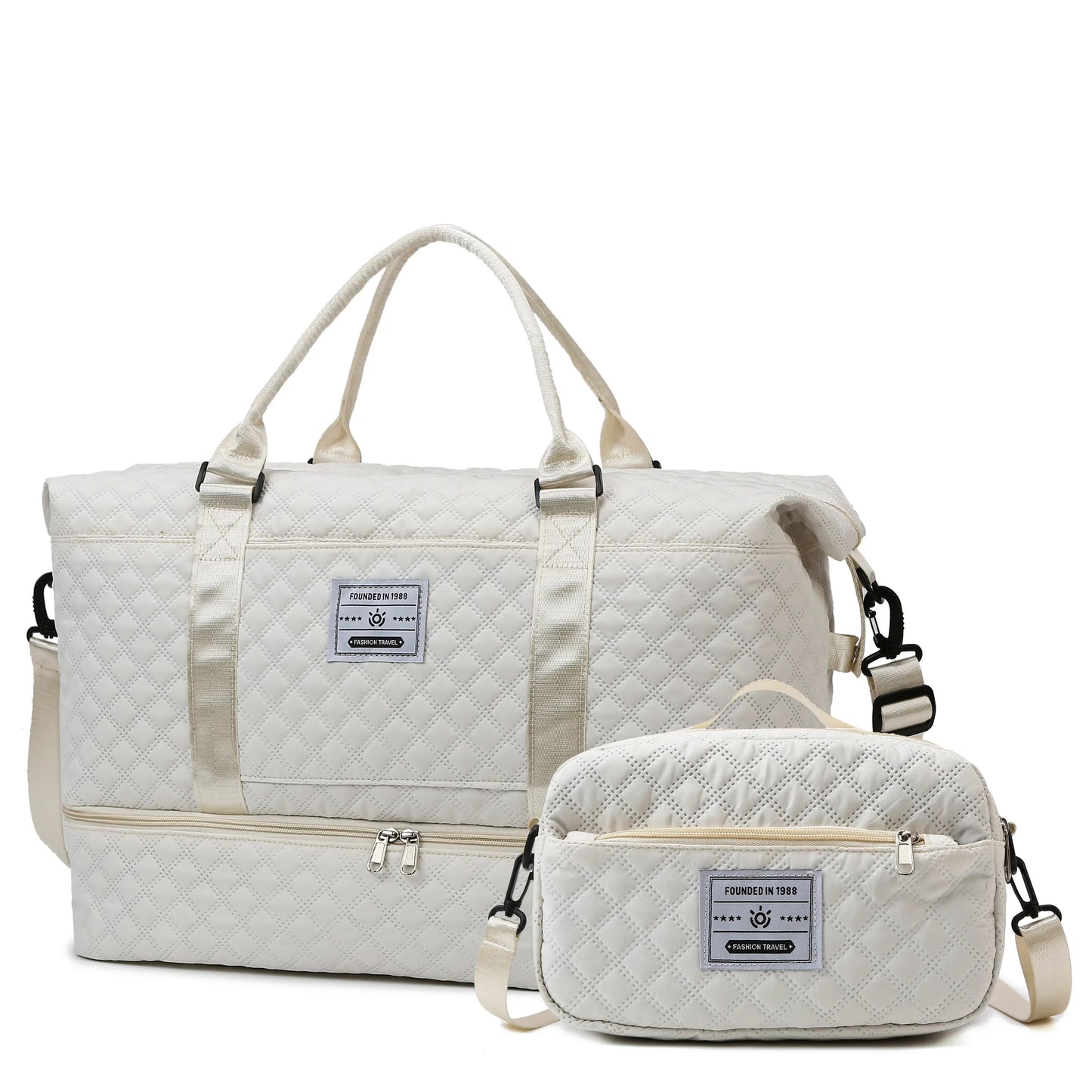 Large Capacity Travel Duffle Bag Sports Gym Yoga Tote Weekend Overnight Bag and Luggage Organiser