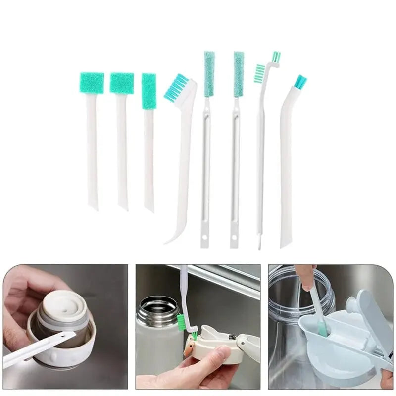 Household Cleaning Brush Set For Bottle Hydroflask Window Crevice Clean