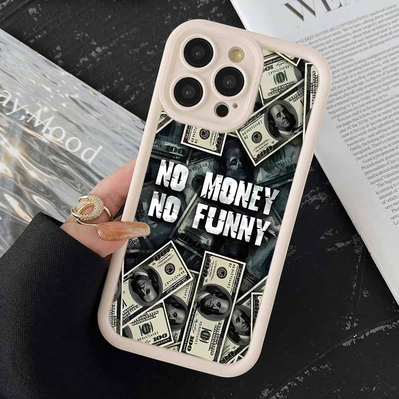 Dollar Design Phone Cases For iPhone 11 12 13 14 15 Pro Max XR XS X 7 8 Plus SE 2020 Mini Shockproof Matte Soft Silicone Cover