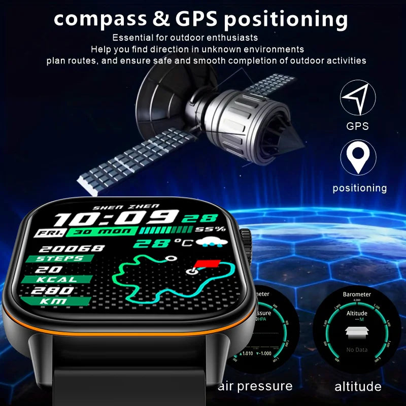 2025New smart watch for men and women HD AMOLED screen Heart Rate Bluetooth Call GPS tracking IP67 waterproof sports smart watch