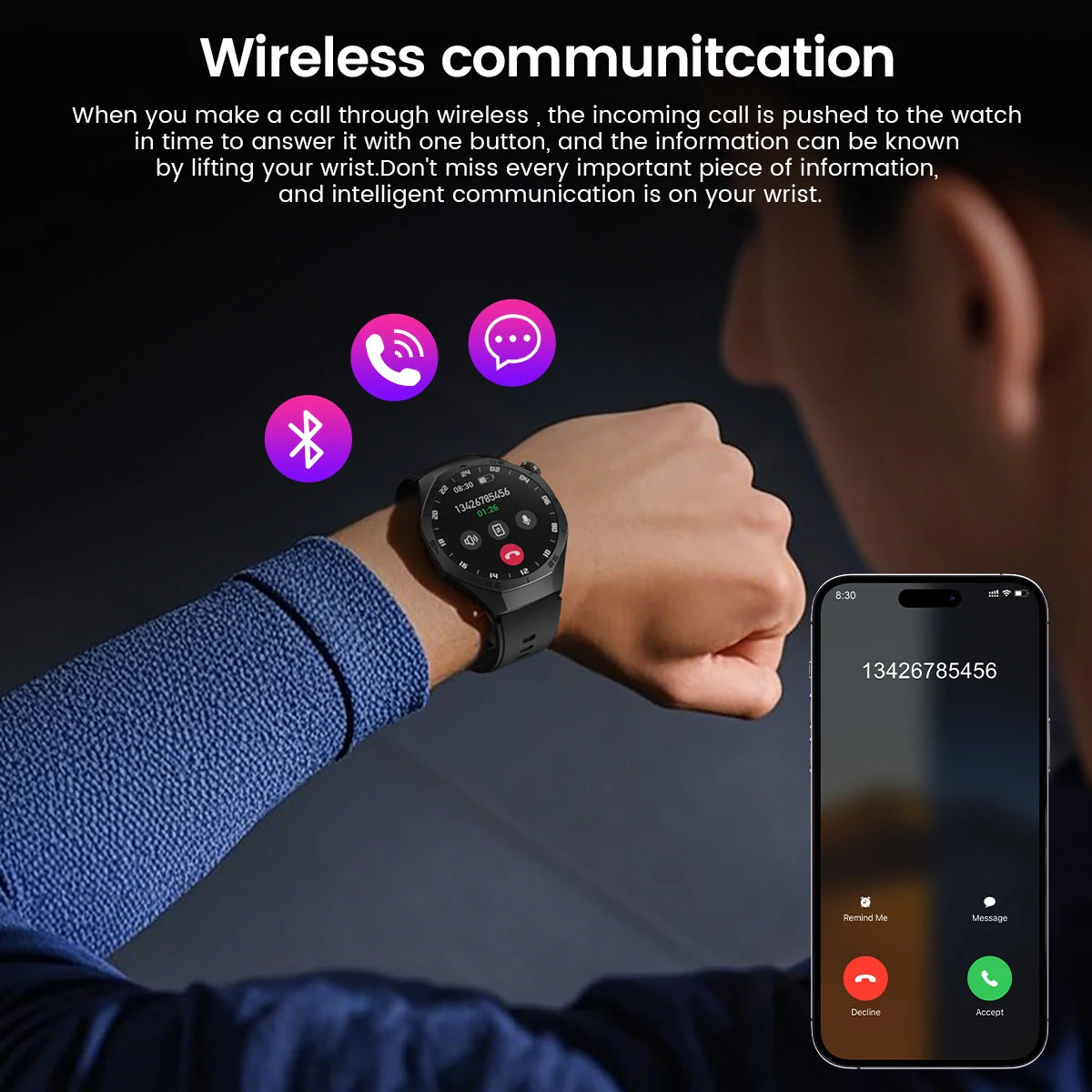 2025 New Smart Watch Men Watch 5 Pro 1.52 AMOLED Screen Bluetooth Call GPS Trajectory NFC Heart Rate Dynamic Lsland SmartWatches