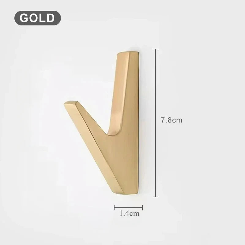 Bathroom Accessories Wall Hooks Wall Coat Rack Wall Hooks For Hanging Clothes Hook For Bags Gold Hangers For Kitchen Towels