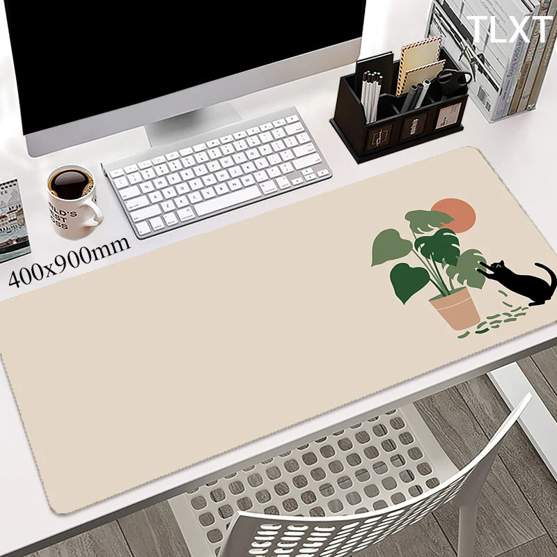 Mouse Pads Cute Cat Computer Mousepad Company Desk Pad 100x50cm Large Kawaii Mausepads Office Mouse Mat XXL Big Table Mats