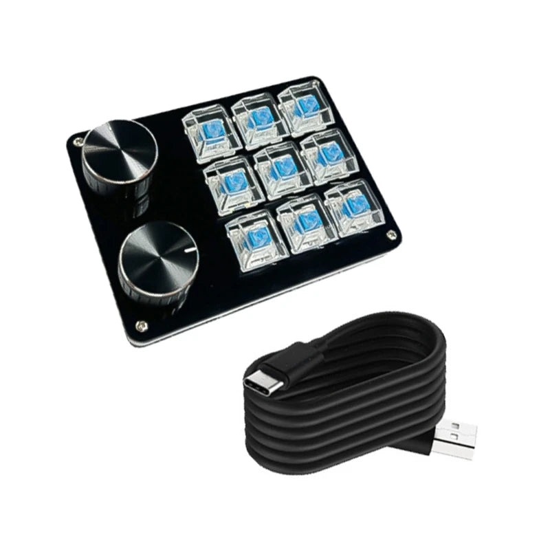 High Efficiency Programmable Macro Keyboards,9/10/12/15Key Mechanical Gaming Keypad for Multimedia and Industrial Use