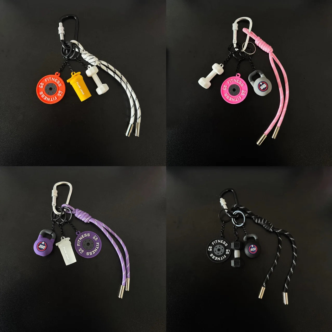 Sports Fitness Bag Pendant Mini Dumbbell Water Cup Keychain Camera Mobile Phone Backpack Accessories For Men Women Y2k Fashion