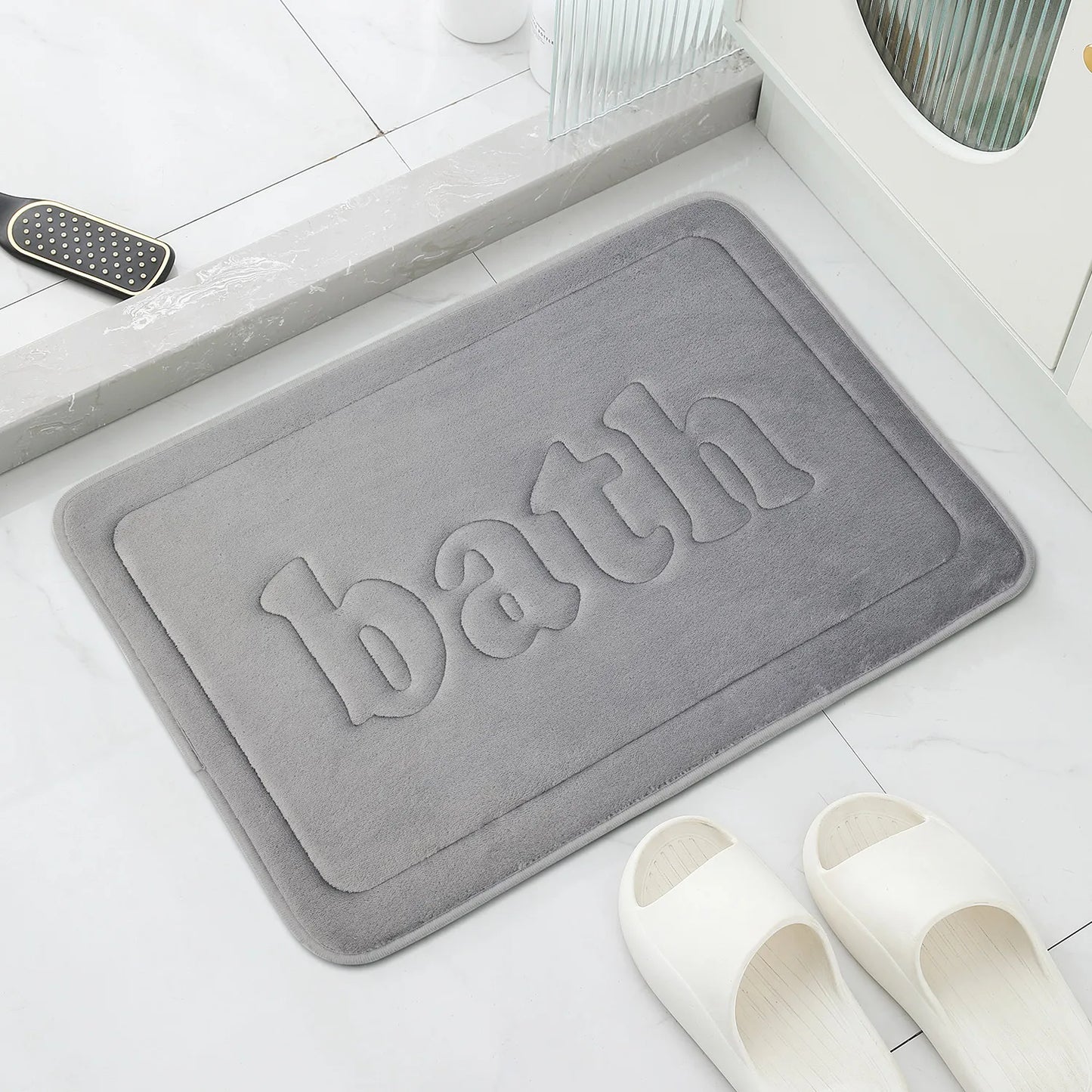 Bathroom non slip floor mat, soft bathroom mat, absorbent bath mat, thick velvet door mat, home decoration carpet, bath carpet