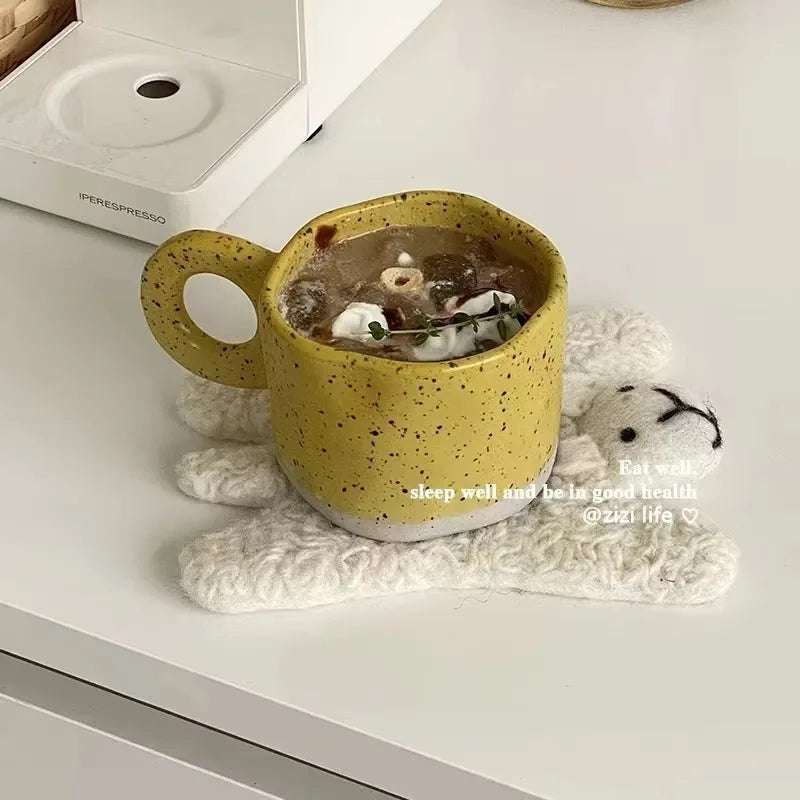 Creative Ceramic Coffee Mug Anamorphic Milk Cups Office Afternoon Tea Ink Splashing Mugs Kitchen Drinkware Home Accessories
