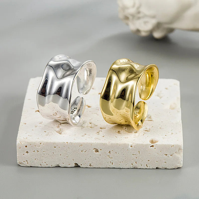 925 Sterling Silver Irregular Rings For Women Men Gift Female Engagement Luxury Accessories Items Everything