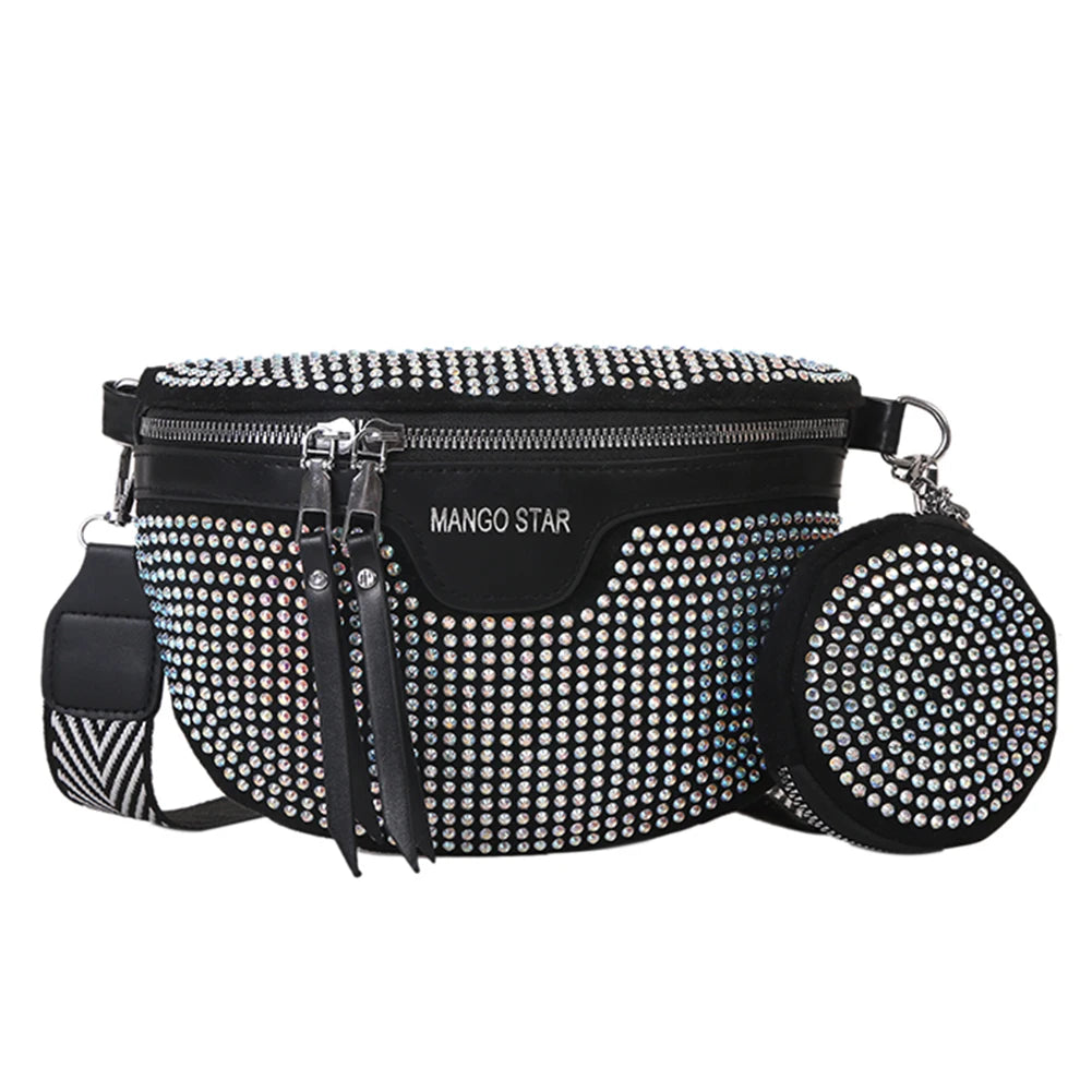 Women's Waist Bag Single Shoulder Bag Fashion Chest Bag Girl's Waist Bag Outdoor Sports Backpack Belt Bag with Small Purse