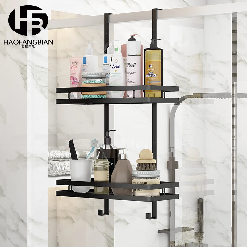 Bathroom Storage Rack No Drill Shelves Wall Mount Corner Shelf Shower Holder For WC Shampoo Organizer Bathroom Accessories