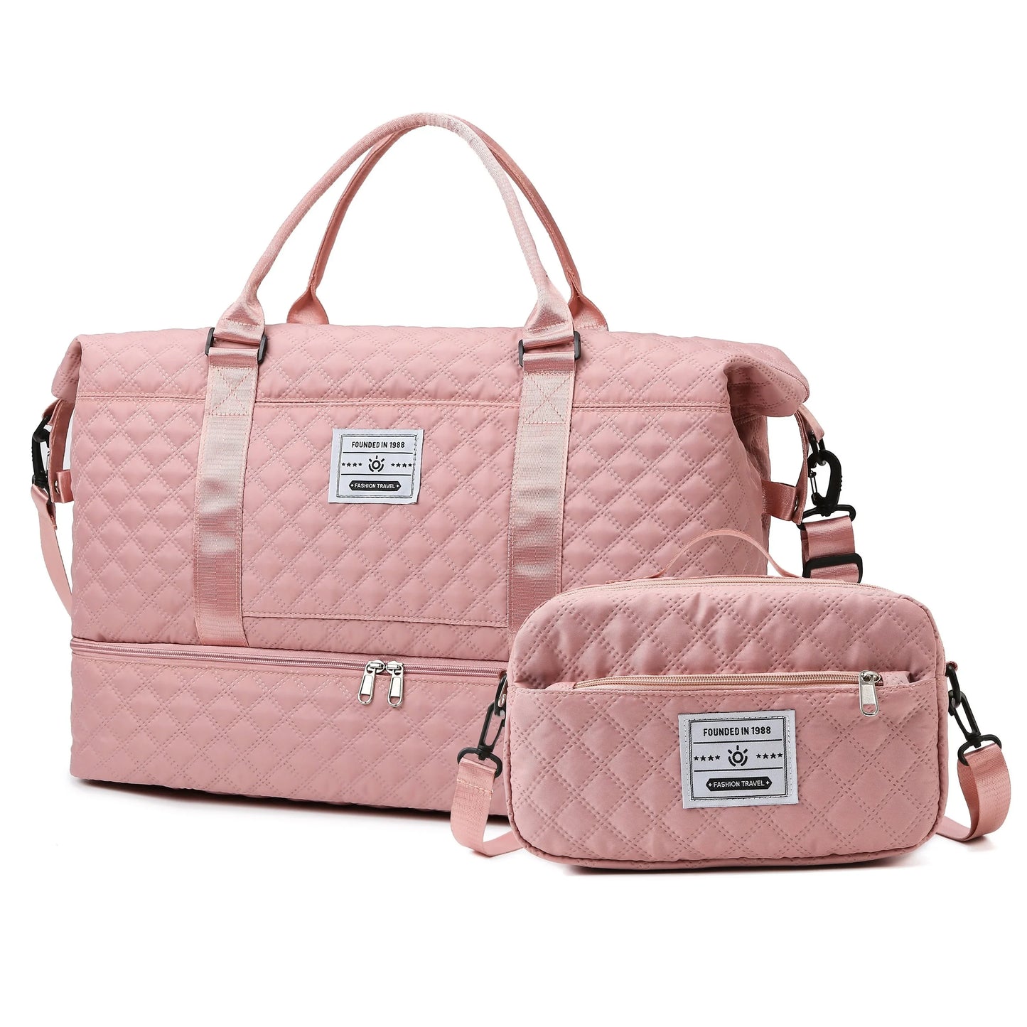 Large Capacity Travel Duffle Bag Sports Gym Yoga Tote Weekend Overnight Bag and Luggage Organiser
