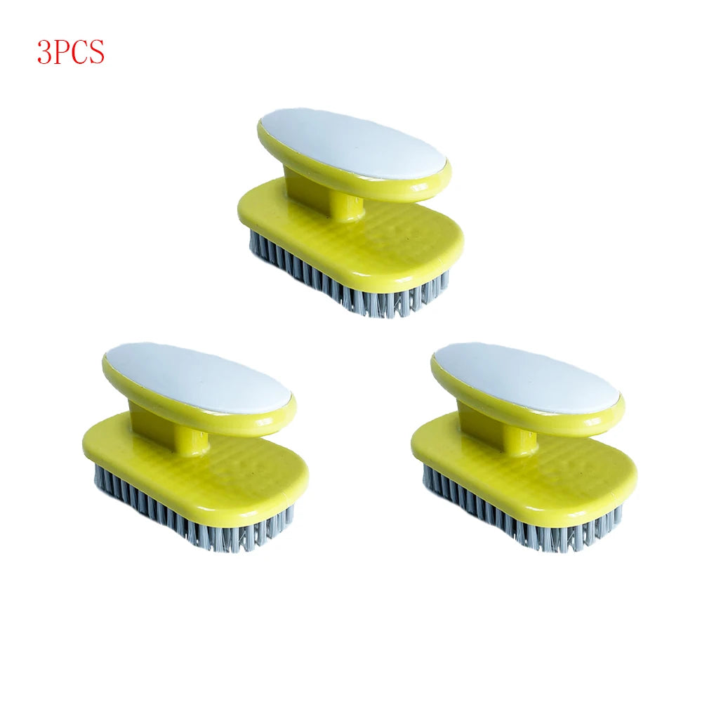 Household Shoe Brush Laundry Soft Bristles Portable Scrub Brush Flexible Handle Clothes Cleaner Washing Cleaning Tool Set