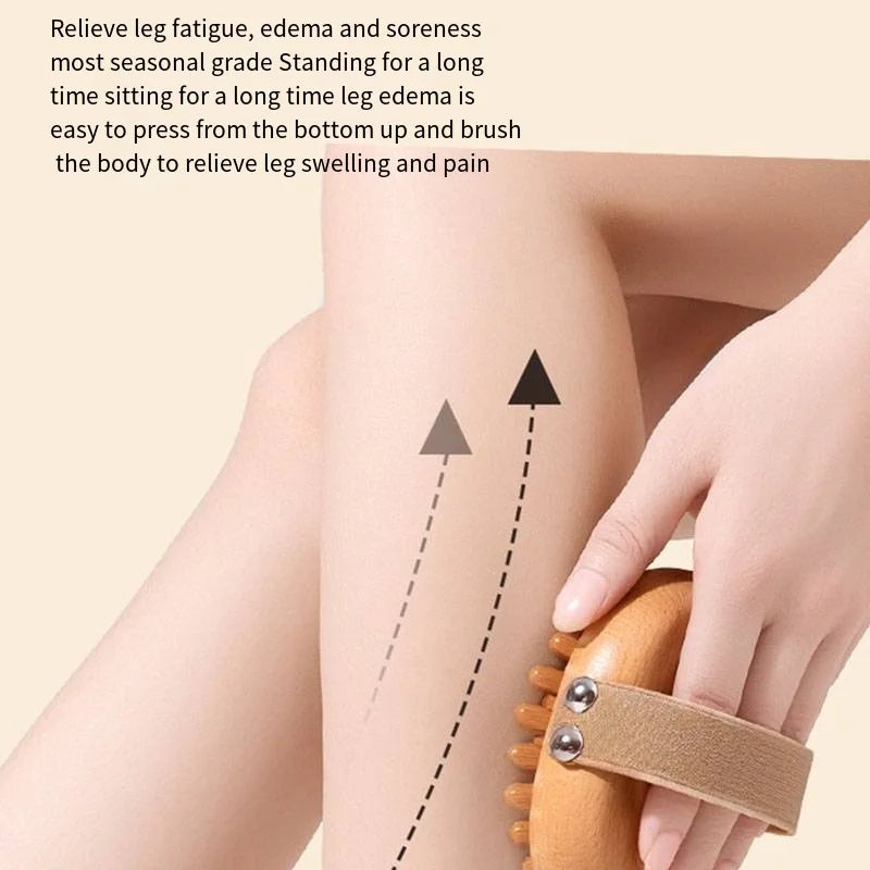 Body Anti Cellulite Brush Soothing Wooden Essential Oil Spa Air Cushion Massage Hair Comb Scalp Massage Brush Body Massager