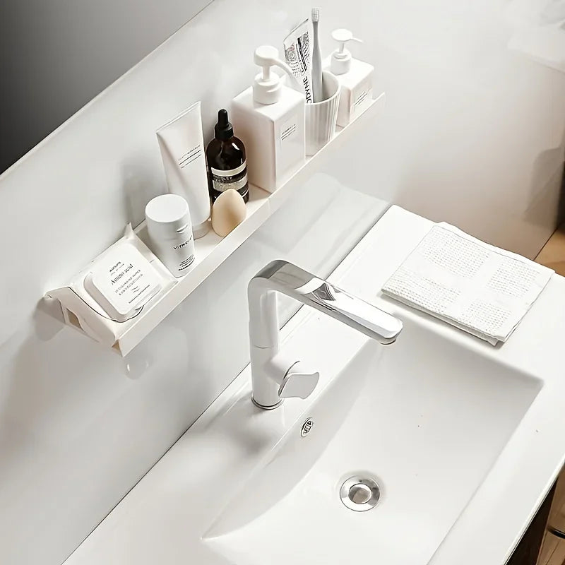 Bathroom Shelf Makeup Storage Organizer Rack Self Adhesive No-drill Shelves Wall Shampoo Rack Shower Shelf