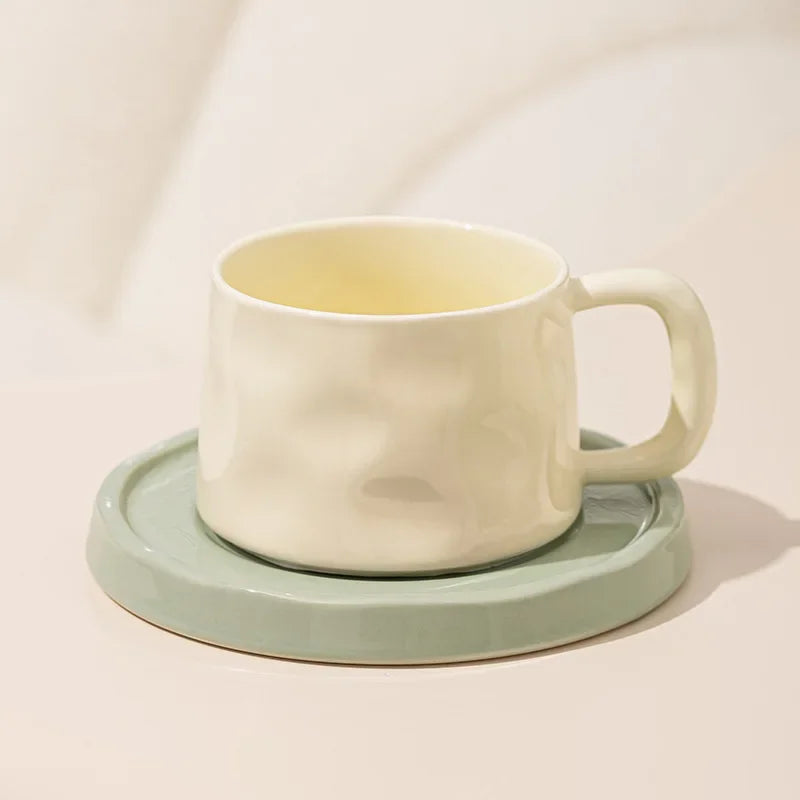 Ceramic Mugs Cute Coffee Cups and Saucers Creative Exquisite Afternoon teacup Breakfast Milk Mug Girl Gift Coffee Cup Water cups