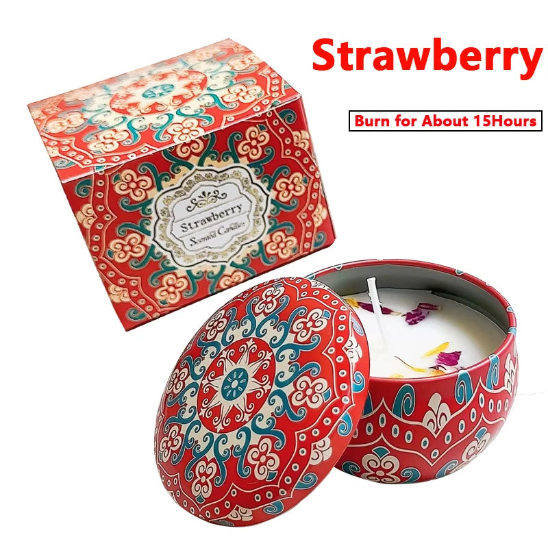 Vintage Scented Candles Soy Flower Fragrance Scent Candle Wedding Ceremony Birthday Gifts Home Decoration Air Purification