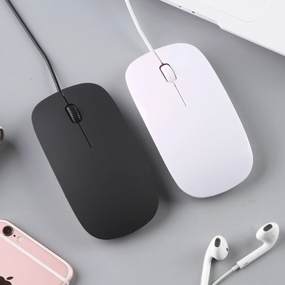 New USB Wired Computer Mouse 1000 DPI Mice Mute Button For Laptop PC Computer Gamer Wired Mouse Gaming Mouse