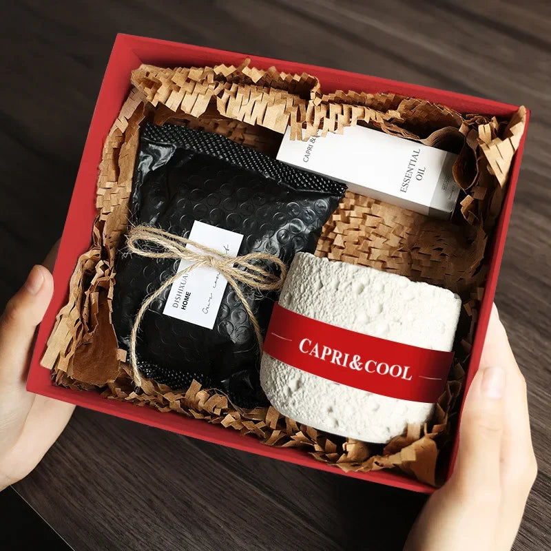 Handmade Fireless Aromatherapy Creative Candle Birthday Gift with Hand Gift Soybean Wax Perfume Fragrance Decoration Gift Box