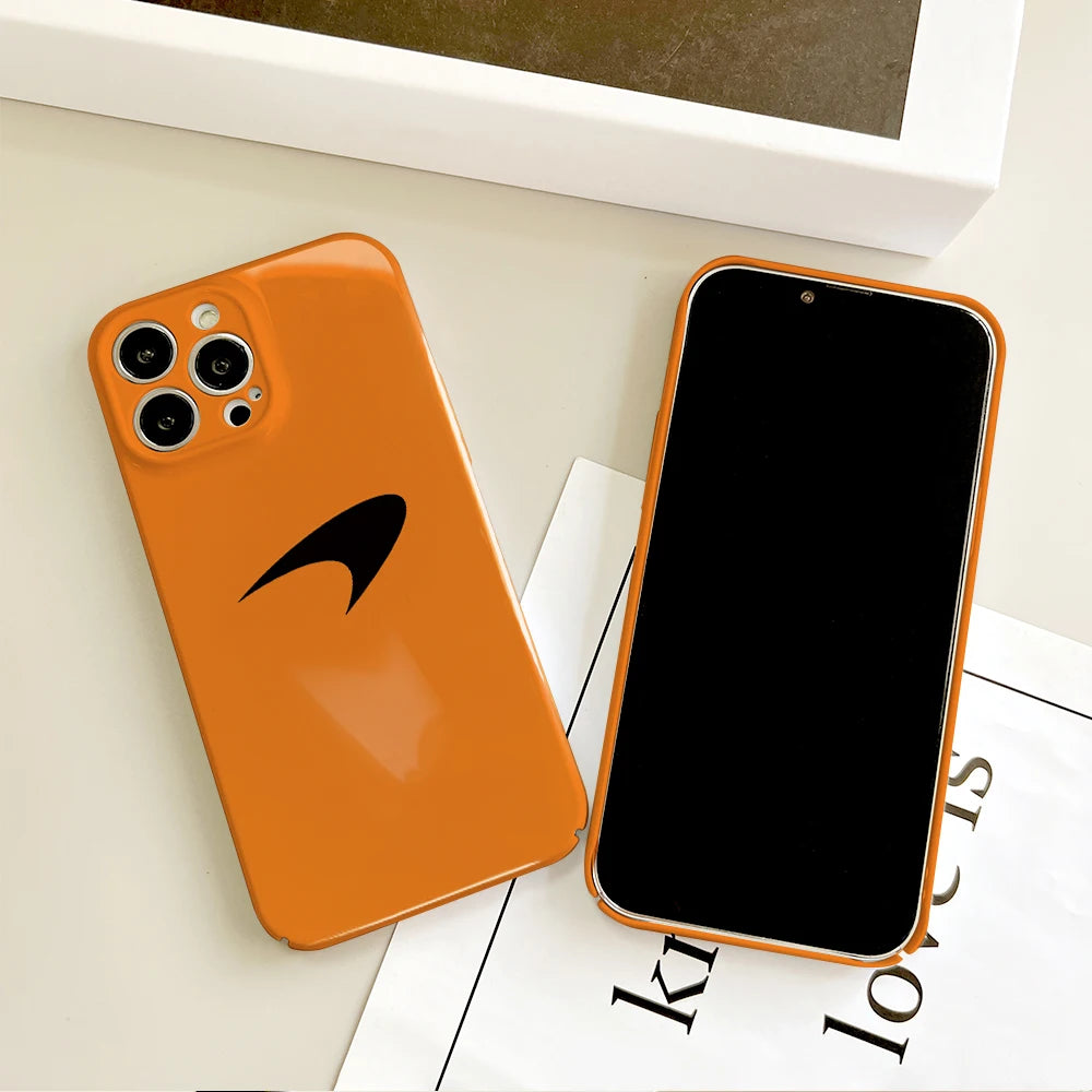 Sports Car Phone Case For IPhone 16 15 14 13 12 11 Plus Pro Max Mini Glossy HD Hard Cover Film Shell McLarens