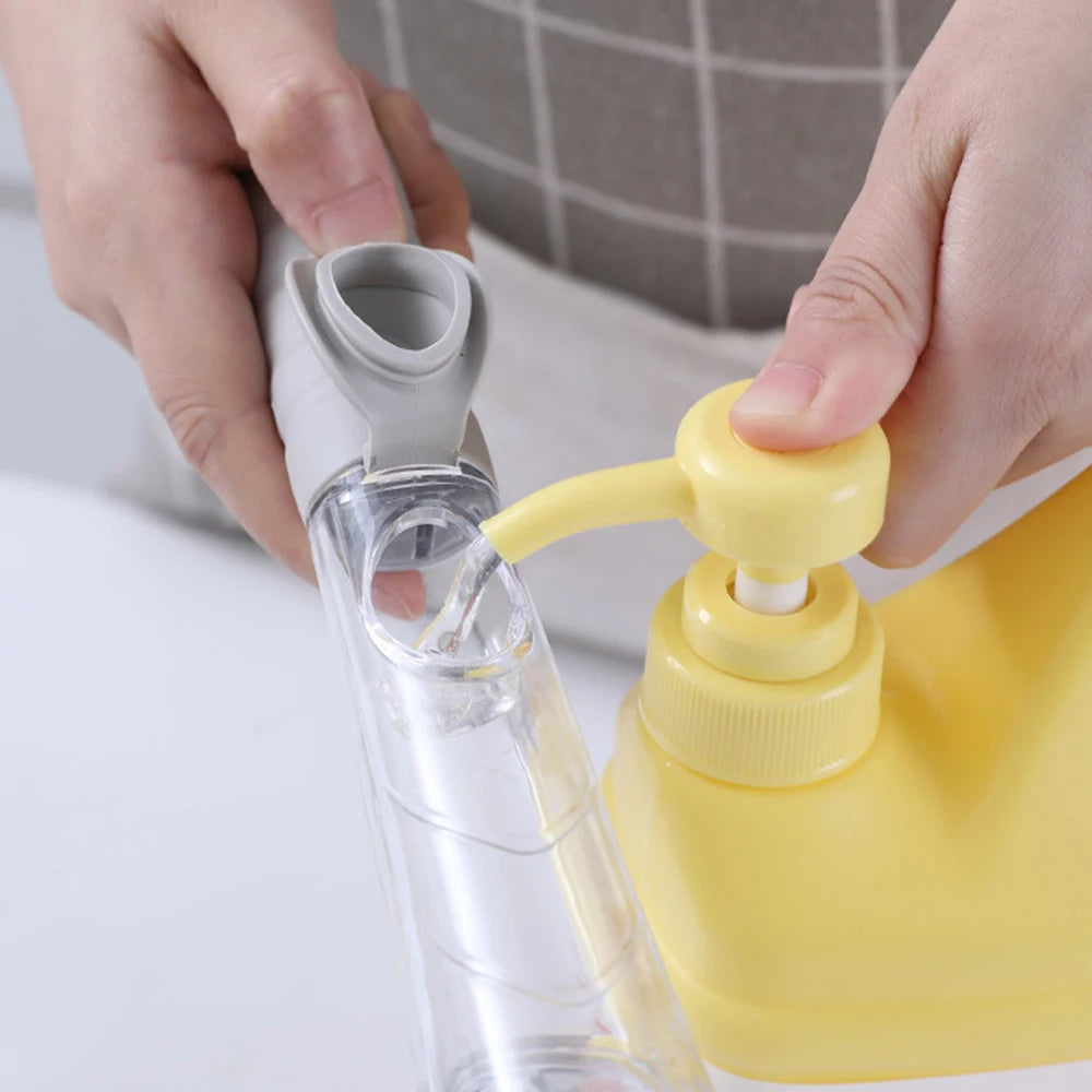 Kitchen Pot Washing Brush Hydraulic Brush Automatic Liquid Filling Multi-Functional Long Handle Dishwashing Brush Lazy Cleaner