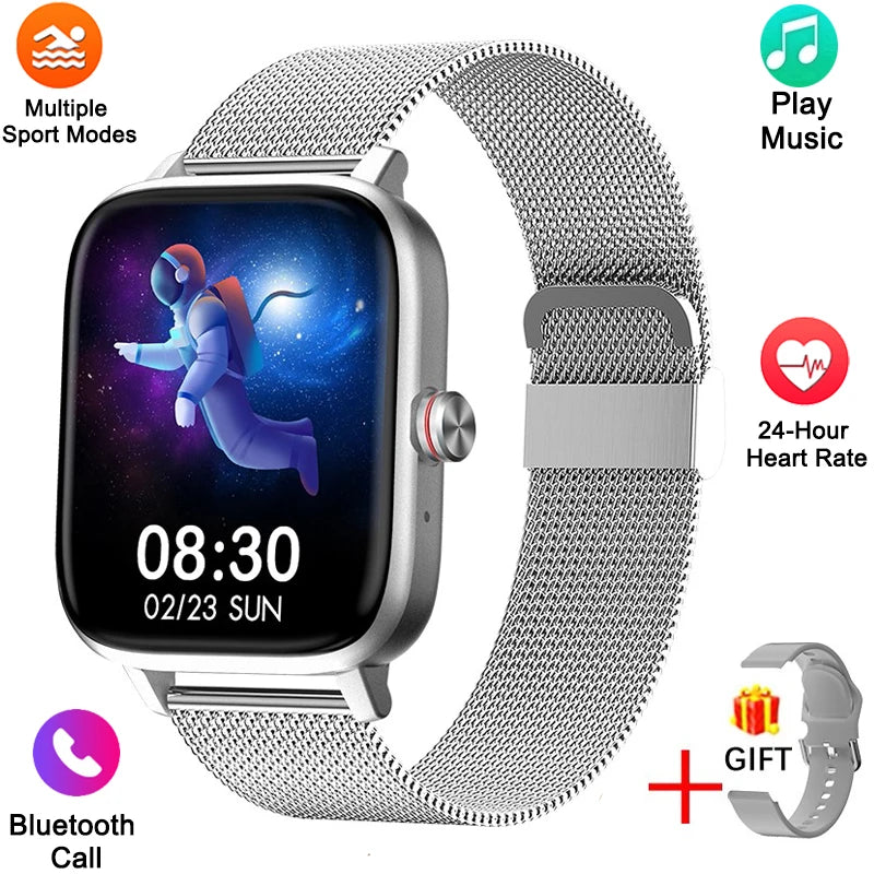 New Smart Watch Women Custom Dial Smartwatch For Android IOS Waterproof Bluetooth calling Music Watches Full Touch Lady Watch