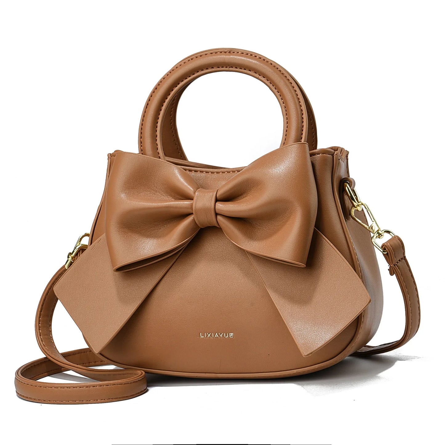 Fashion Casual Handbags For Women Cute Bow Black White Blue Kahki PU Handbags Trendy Daily Shoulder Underarm Bags bolsa feminina