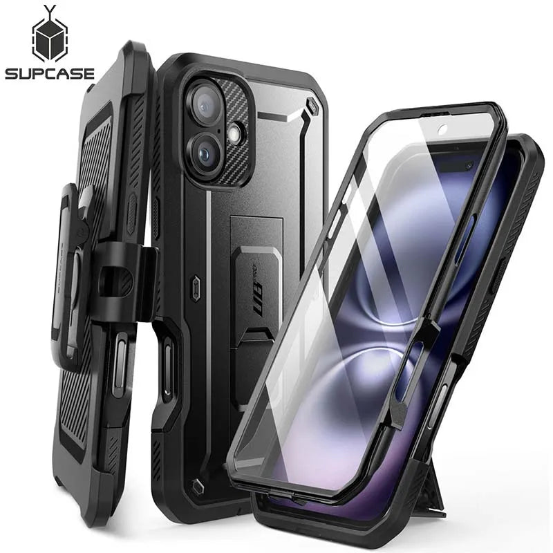 SUPCASE For iPhone 16 Case 6.1" (2024) UB Pro Full-Body Heavy Duty Rugged Phone Case with Built-in Screen Protector