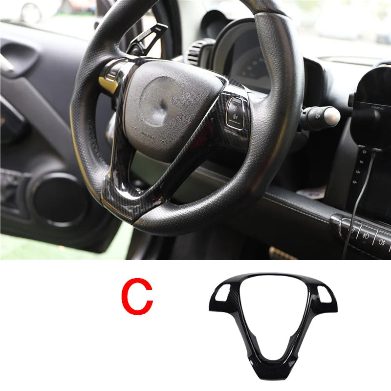 Car Styling Decorative Cover Protective Shell Carbon Interior Modification ABS Sticker For Old Smart 451 Fortwo Car Accessories