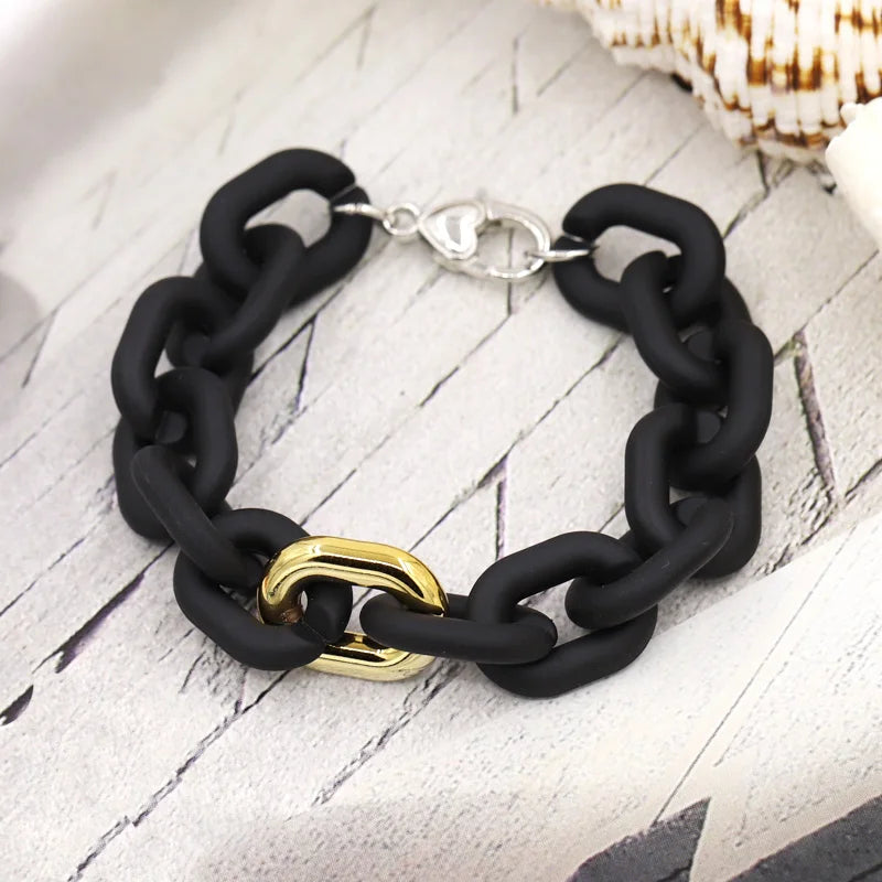 Bracelets for Women Jewelry Mixed Color Acrylic Buckle Rings Bracelets Lovely Accessories Gift Wholesale