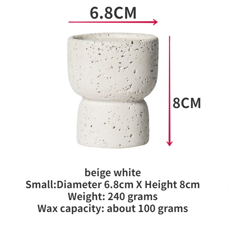 European style simple cement household scented candle empty cup diy high appearance level crafts indoor candlestick decoration